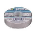 Лента репсовая (в рубчик) с зубчатым краем 25.0 мм, 25±1 метров, 012 серый, Gamma PTGR-25