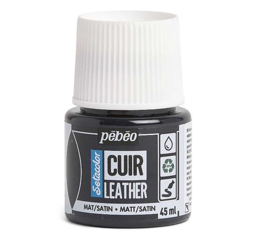 Краска по коже Setacolor 45 мл, 295623 Черный, Pebeo, 295623