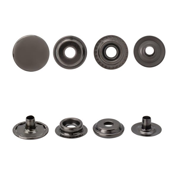 Кнопка Дельта (O-образная) ⌀15.0 мм, (№61), СТАЛЬ, черный никель, ≈72 шт