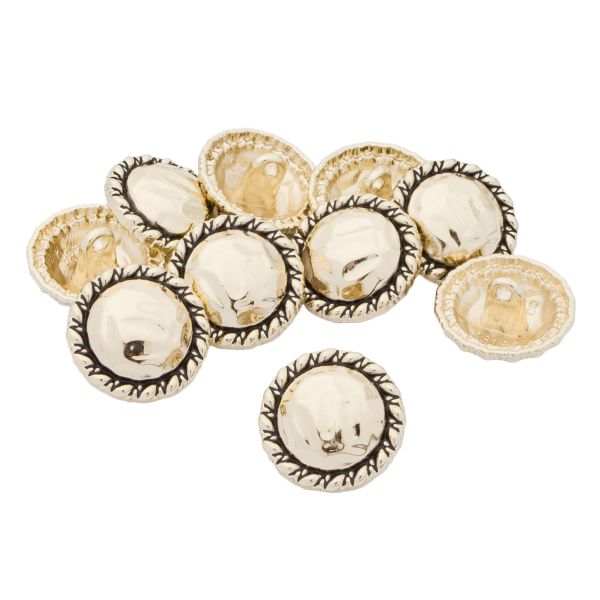 Пуговицы на ножке 28L=18 мм, металл, Gold (золотой), 10 шт, MP01