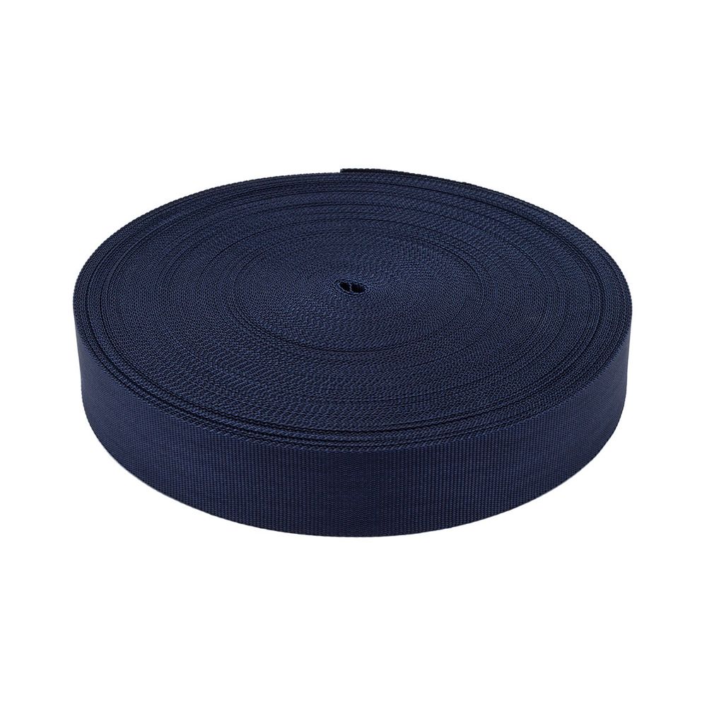 Стропа (ременная лента) 40 мм / 50 метров, толщ. 1.0 мм, [26.3 г/пог.м], 100% п/э, 030 т.синий