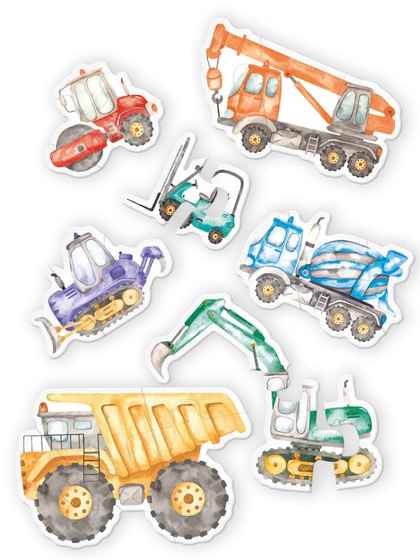 Пазлы для малышей Строительная техника 24 элемент, Фрея PZL-BК-007