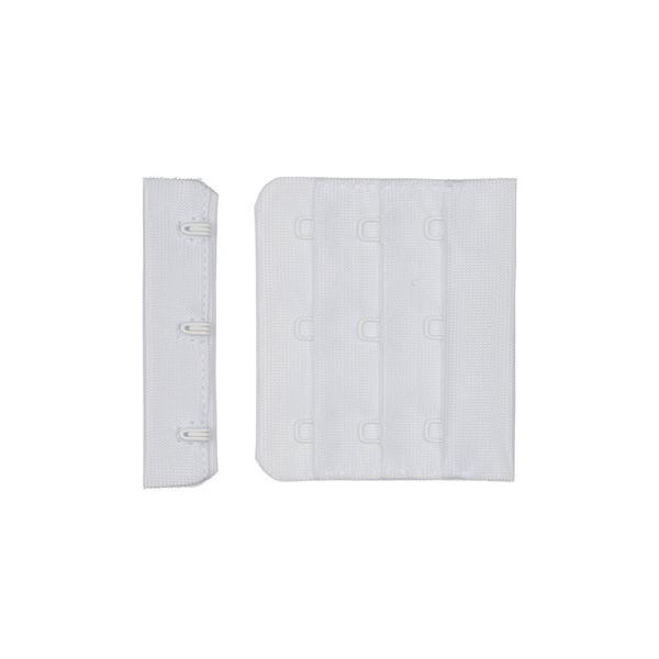 Застежки для бюстгальтера текстильные 60 мм, 50 шт, нейлон, белый, Blitz ZB60-33