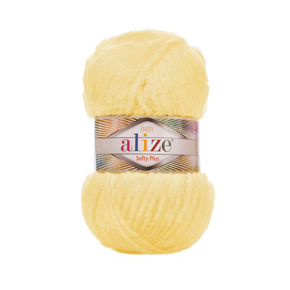 Пряжа Alize (Ализе) Softy Plus / уп.5 мот. по 100 г, 120м, 013 желтый