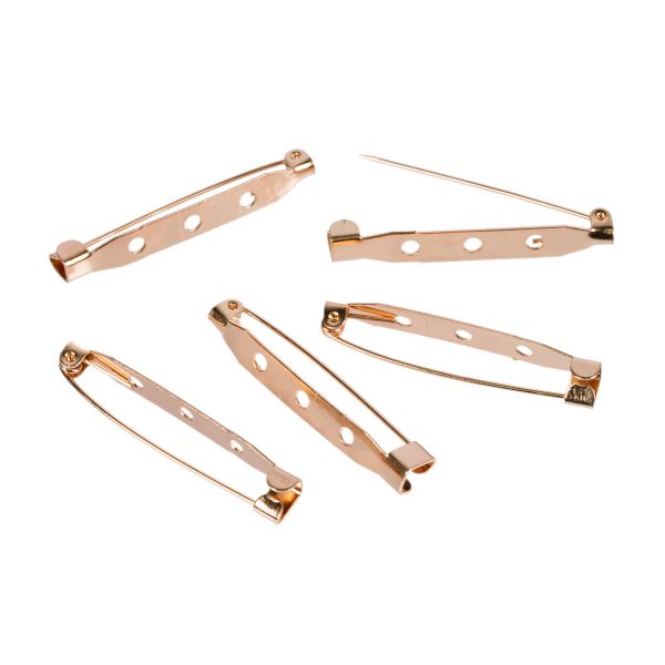 Заготовки для броши 4 см, 50±3 шт, №01 золото, Zlatka DC-316