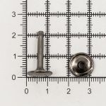 Хольнитены двухсторонние сумочные ⌀12 мм h-20 мм металл, черный никель, 69591, 100 шт