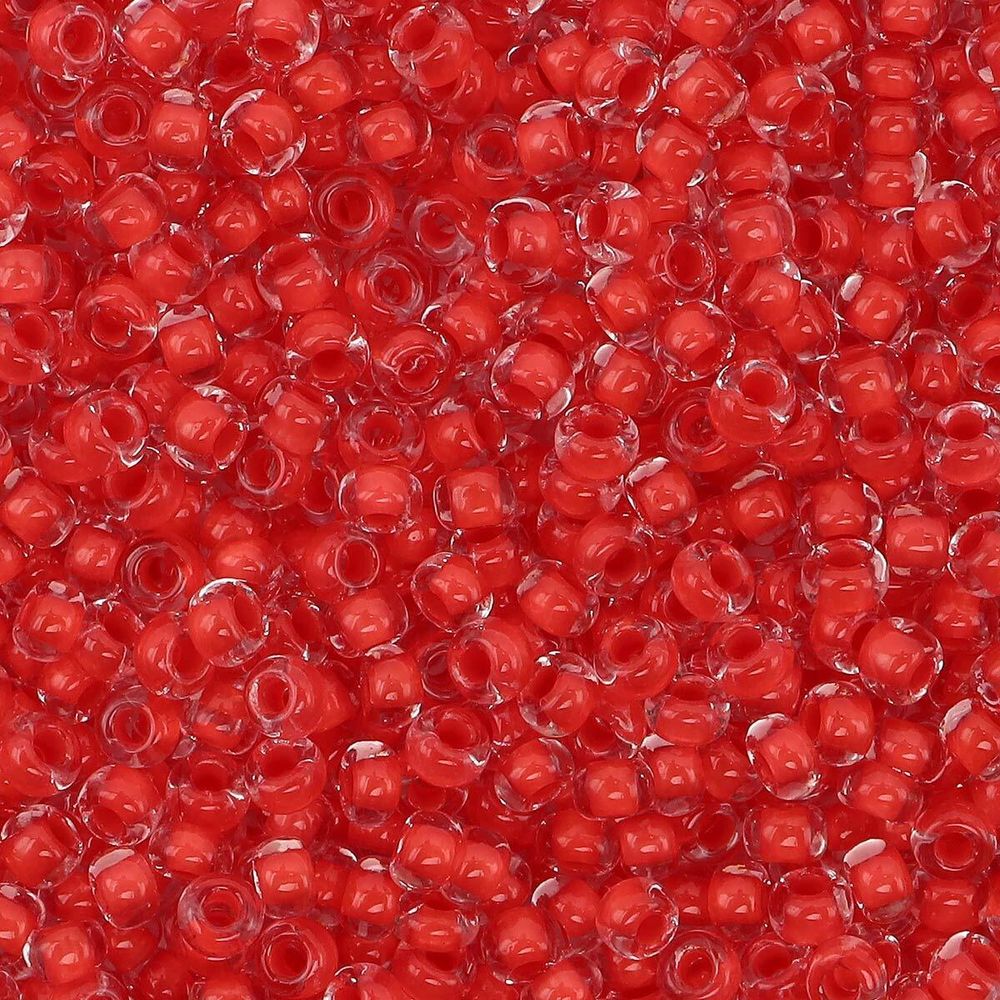 Бисер Preciosa прозрачный с цв. центром, круг.отв., 100 г (5х20 г), (38498)331-19001/10/0