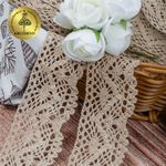 Кружево вязаное (тесьма) 45 мм / 10 метров, диз. 300, цв.36 св.бежевый, Kruzhevo