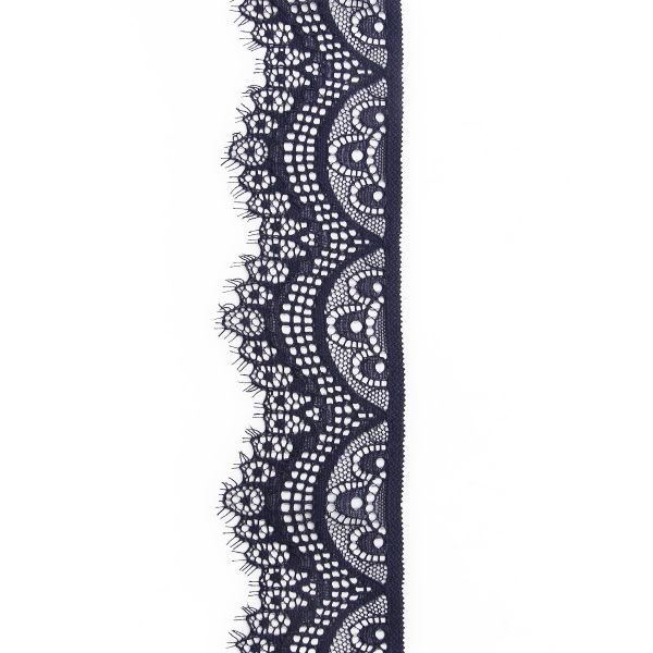 Кружево эластичное (стрейч) 60 мм / 13.71 метра, C147 индиго