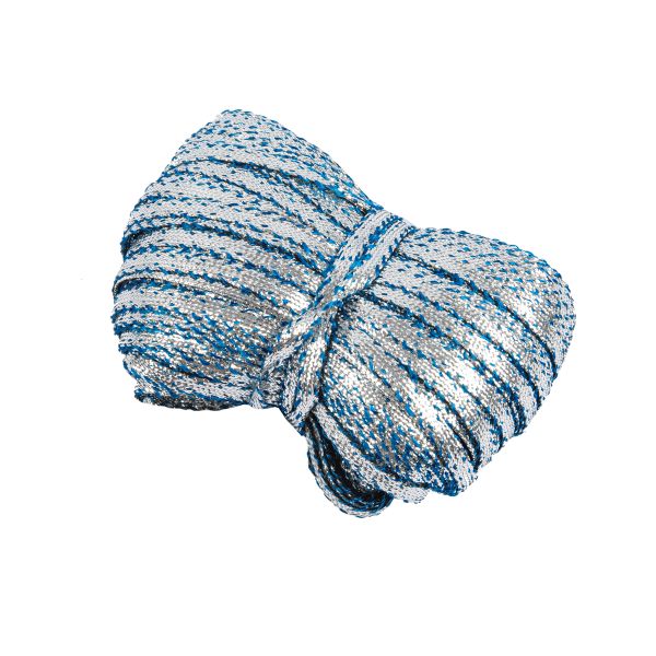 Тесьма отделочная 5 мм, / 50 метров, рис.4389 под серебро/синий, Gamma С2140Г17