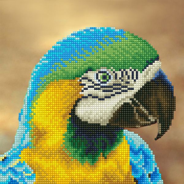 Алмазная (кристальная) мозаика Фрея, Попугай, 25х25 см