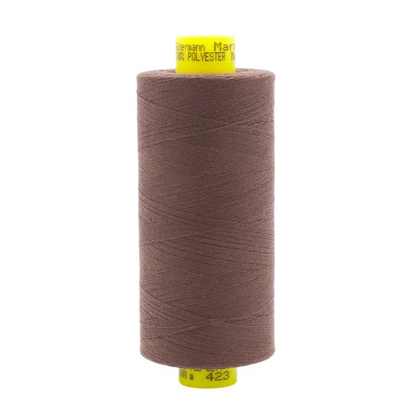 Нитка особо тонкая Gutermann Mara №150 (150/2), 1000 м, 713953, цв. 423 умбра, 1 катушка