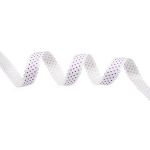 Лента декоративная Горох, 20.0 мм / 25±1 метров, (03 белый/фиолетовый), YH97