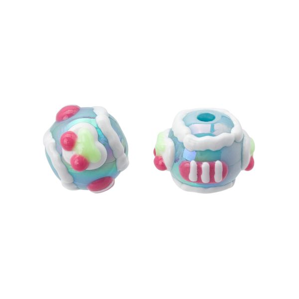 Бусины акриловые лэмпворк 16х20 мм, 5 шт, Astra&Craft (голубой), 1AL154