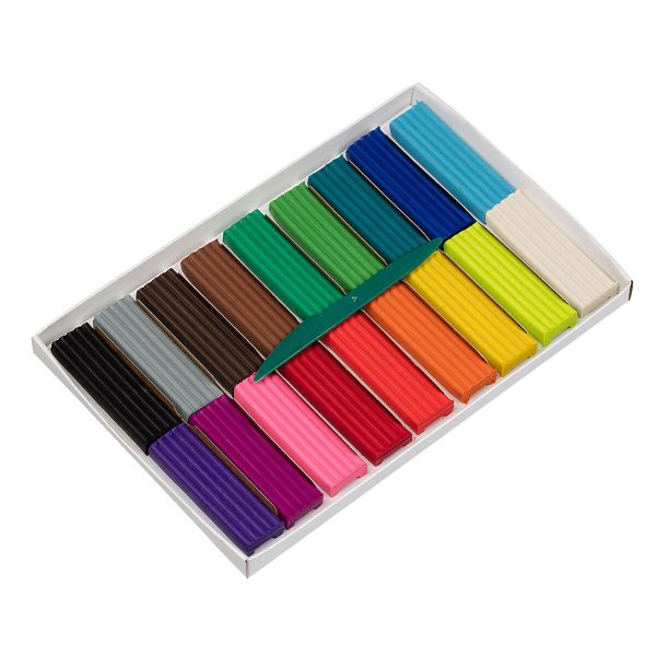 Пластилин классический 360 г, 18 цв, Лео LNMC-0118