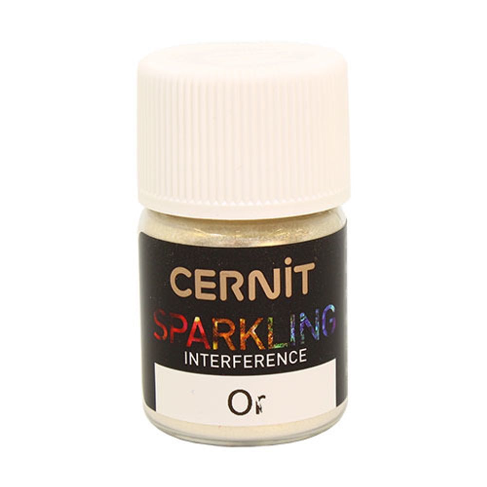 Мика-порошок, слюда Interference/проявляющийся "Sparkling Powder" 5 гр. Cernit, 050 or/золото