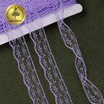 Кружево отделочное в стиле "трикотаж" 20 мм, диз. 280, цв.12 св.фиолетовый, уп. 27,4 м
