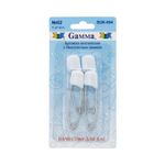 Булавки английские безопасные 53 мм, 4 шт, 02 белый, Gamma BUK-004