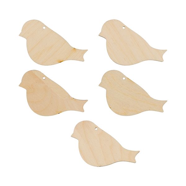 Заготовка из фанеры Набор подвесок 6.5х4.5х0.3 см, 5 шт, Птички, Mr.Carving, БА-27