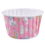 Формы для выпечки бумажные (усиленные с бортиком) 5 см, 5х3.9 см, 12 шт, №01 розовый с единорогами, S-Chief PPC-0010