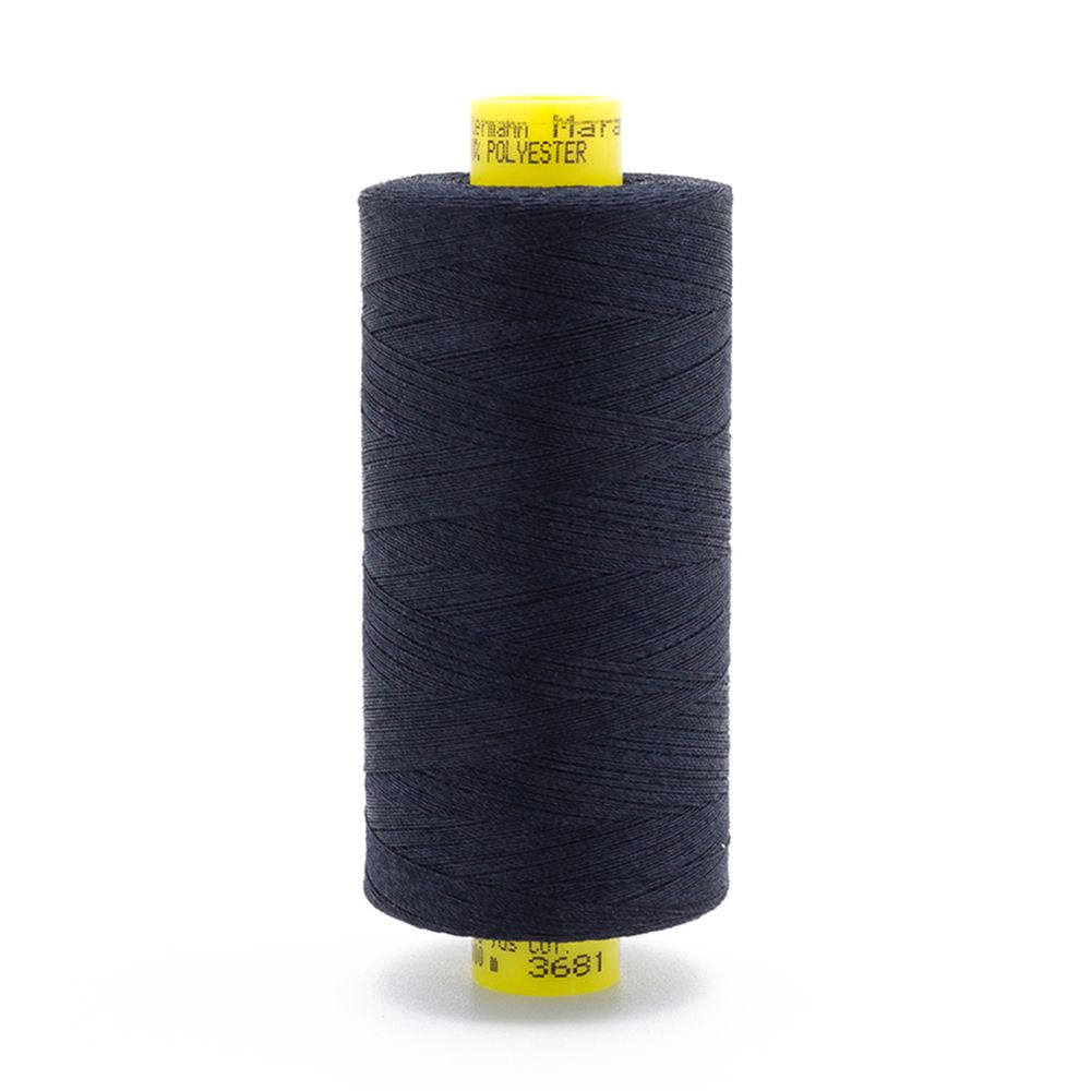 Нитка универсальная Gutermann Mara 120/2, 1000 м, 700207, 3681 черно-синий, 1 катушка
