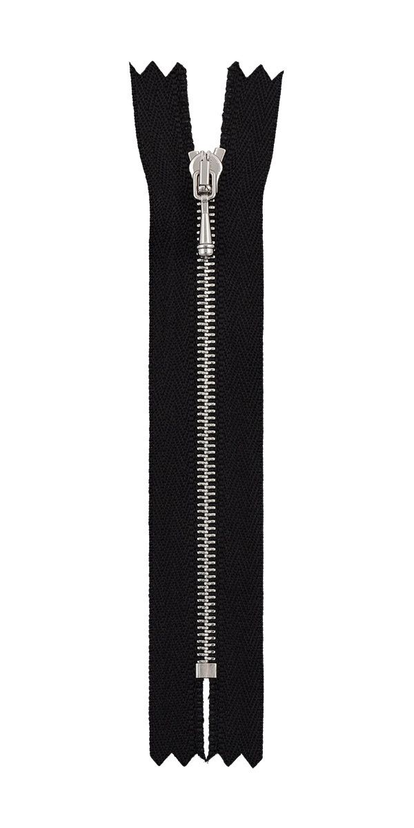 Молния металл Т1, 1 зам., н/раз., 10 см, декор, черный 310, ZipD 1M Gamma, 5 шт