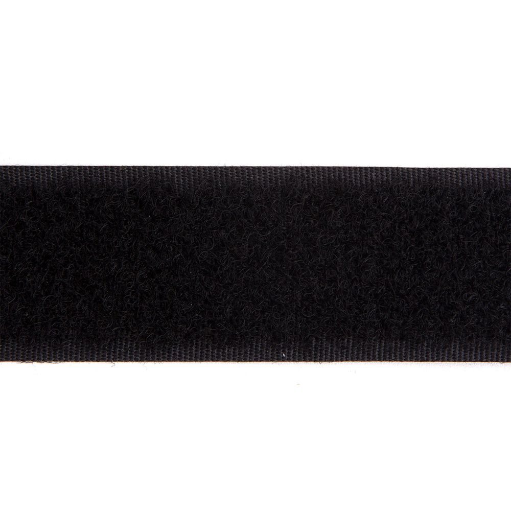 Лента контактная липучка (велкро) пришивная 50 мм / 25 метров, черный, 14.9 г/м, 6130-3105, /петля/, кач."B"