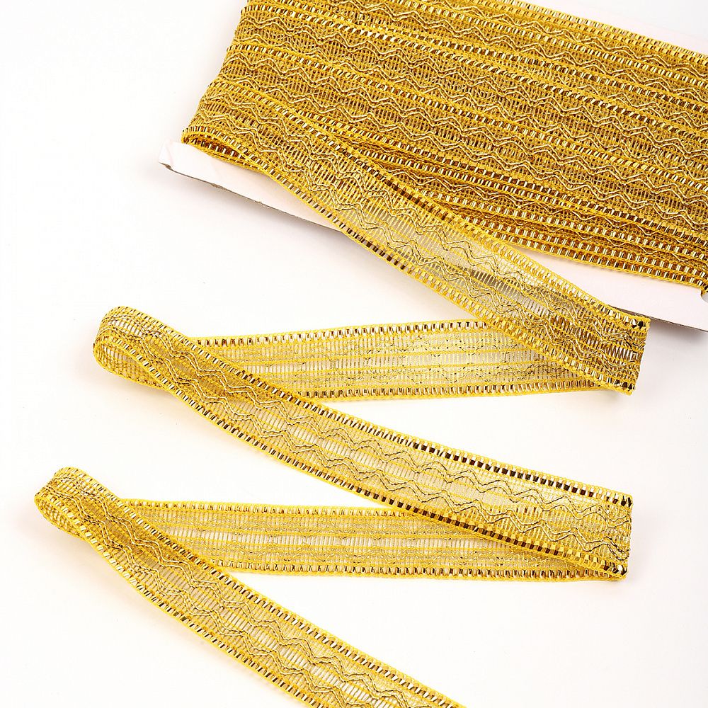 Тесьма отделочная 30 мм / 13.71 метров, TBY 911 цв.золото