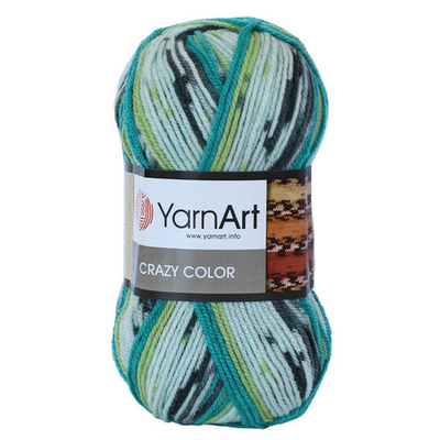 Пряжа YarnArt (ЯрнАрт) Crazy color / уп.5 мот. по 100 г, 260м, 166 секционный