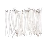 Штифт с плоской головкой 45мм, 50 шт/уп, (серебро)