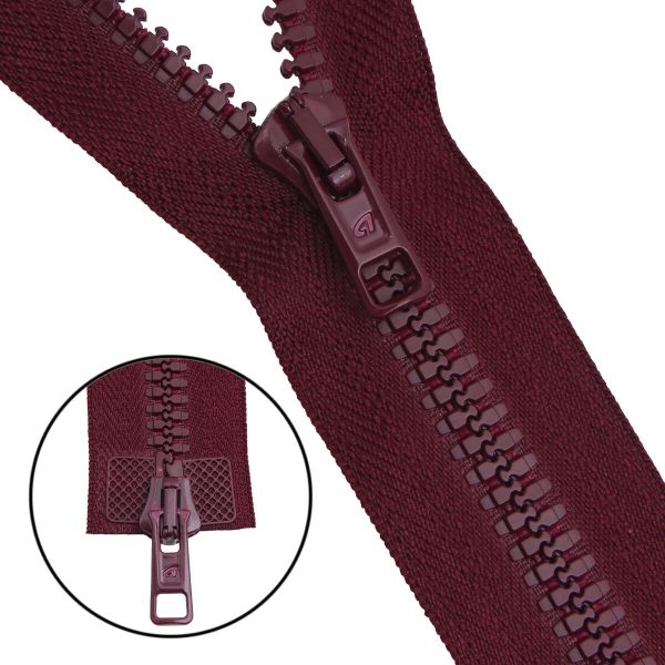 Молния трактор Arta Т6 (6 мм) 2 зам., разъем., 75 см, цв. 033 т.бордовый, уп.5 шт