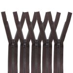 Молния трактор Arta Т6 (6 мм) 1 зам., разъем., 80 см, цв. 068 т.коричневый, уп.5 шт