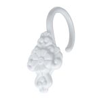 Крючки шторные для карниза навесные ⌀6 мм, 10 шт, 03 белый, Sofi H40