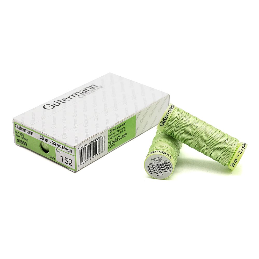 Нитки отделочные Gutermann Top Stitch, 30м, 152 бл.салатовый, 5 катушек