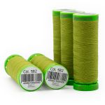 Нитки для тонких тканей Gutermann Extra Fine 150, 200м, 582 зеленая горчица, 5 катушек