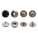 Кнопка Альфа (S-образная) ⌀10.0 мм, ≈1440 шт, МЕТАЛЛ, эмаль, 322 черн. глянцевый + отв.части черн. никель, ВТ-2, NEW STAR