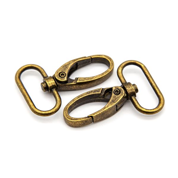 Карабин металл 25.0 мм (48х32 мм), 2 шт, латунь, 0325-0037 Hobby&Pro