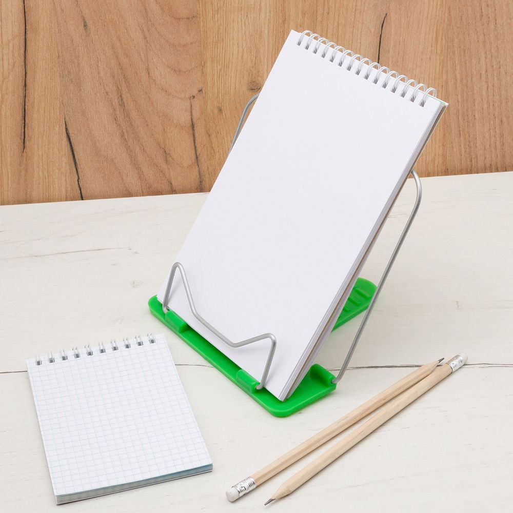 Подставка для книг Универсал с металл. лепестком, цв. в ассорт. (зеленый), П-03