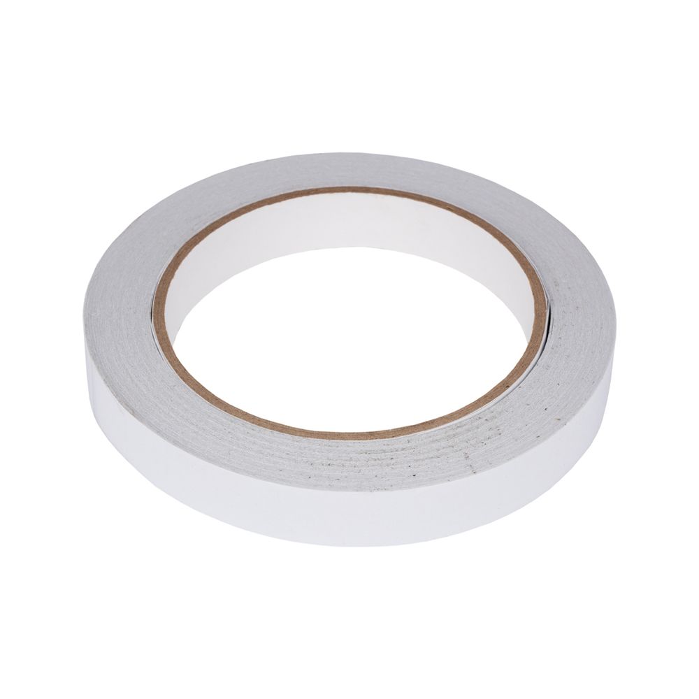 Лента клейкая двухсторонняя на бумажной основе 15 мм / 25 метров, белый, Gamma BLK-15