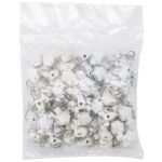 Зажим для штор 36 мм, пластик, белый, 60 шт