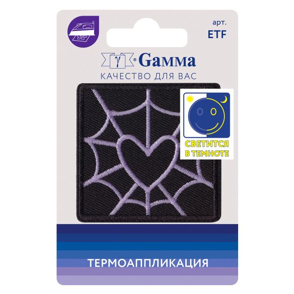 Термоаппликация №05, 1 шт, 02-504 Паутинка 5.5х5.4 см, Gamma ETF