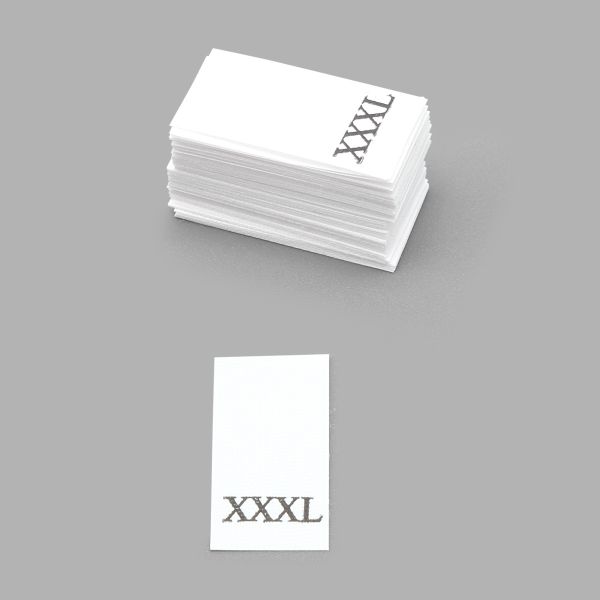 Этикетка-размерник, белый, 10х20 мм, 100 шт, XXXL