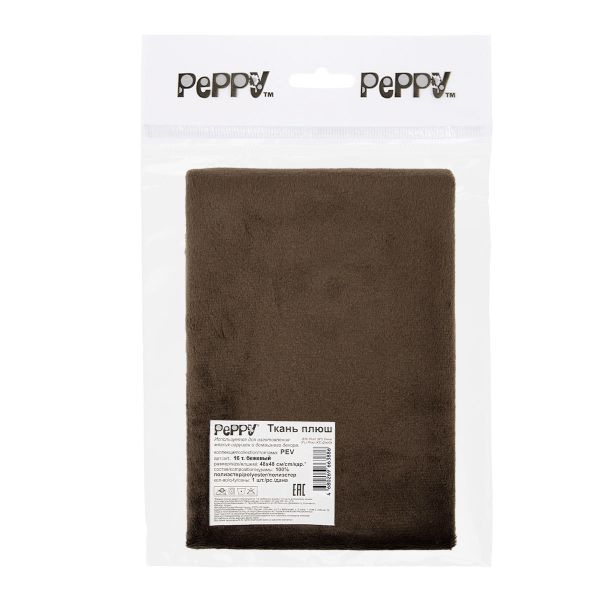 Плюш (ткань) Peppy 01 PEV 273 г/м², 48х48 см, 16 т.бежевый