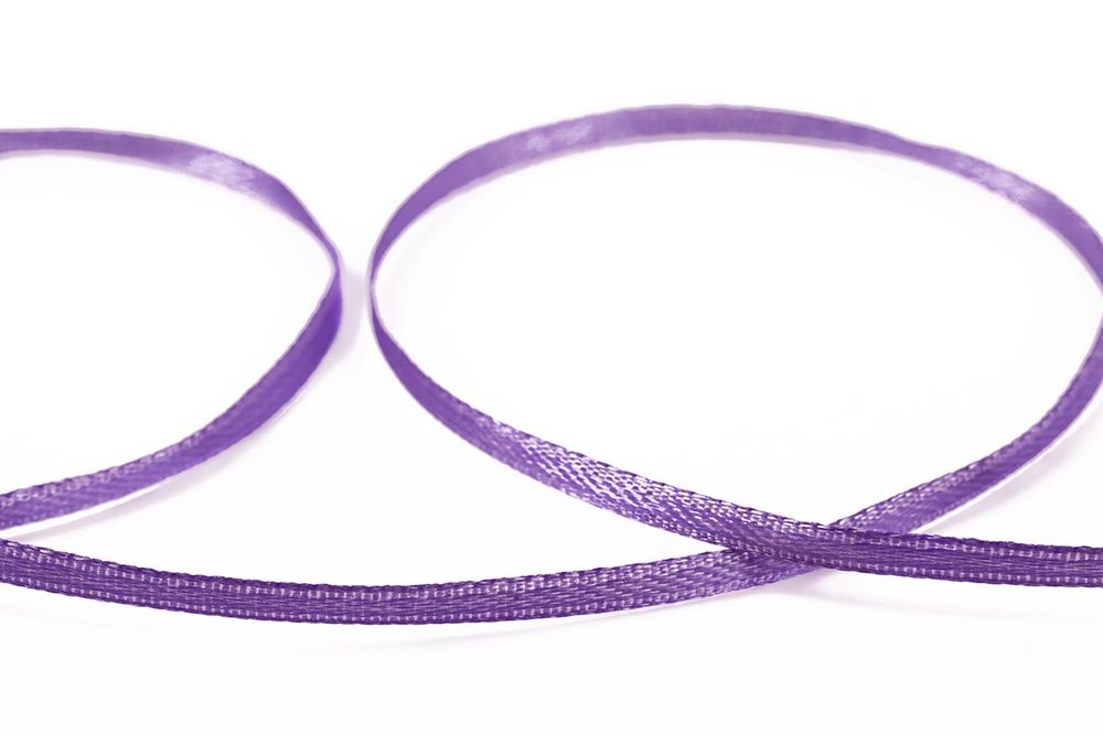 Лента атласная 2-сторонняя 3.0 мм / 91.4±2 метра, 082 фиолетовый, Gamma AL-3P