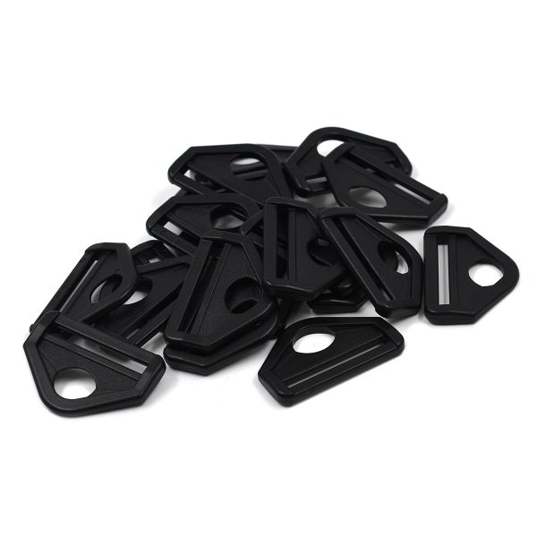 Полукольцо для сумок ⌀38мм (48х34мм) пластик (ацеталь) (черный), H5002(MF-1890), 20 шт