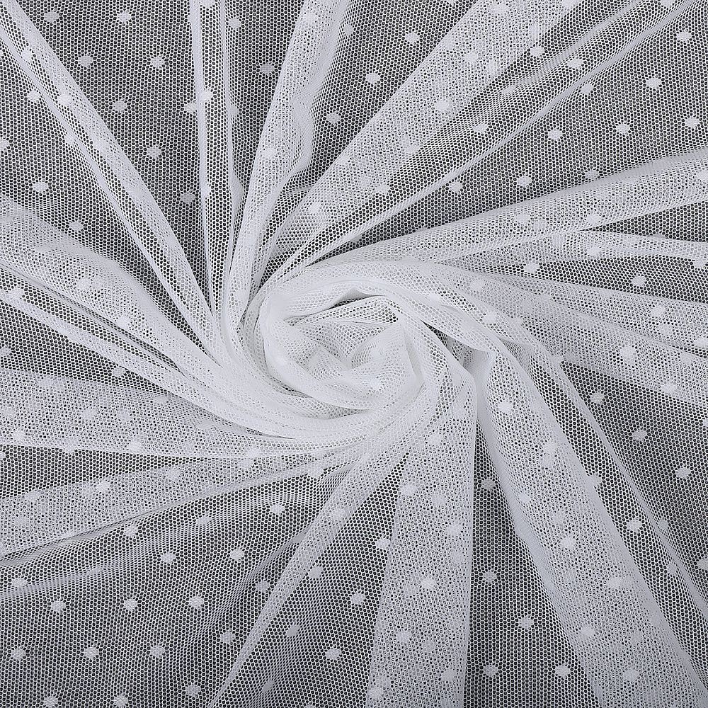 Сетка бельевая эластичная 65 г/м², шир.160 см / 5 метров, Мушка 00128, цв.01 белый /00128.01.1/