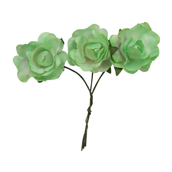 Цветы искусственные декоративные 3х1,5см, 12 шт, Астра, E05 светло-зеленый