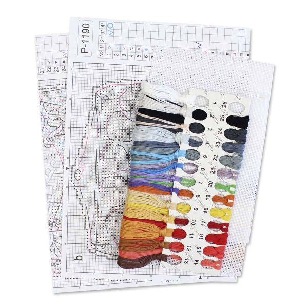 Набор для вышивания нитками МП Студия, на пластиковой канве Театр 17х13см