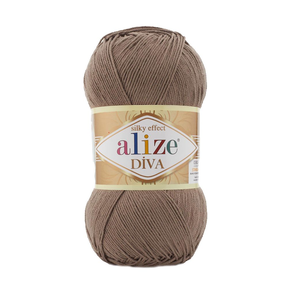 Пряжа Alize (Ализе) Diva / уп.5 мот. по 100 г, 350м, 688 молочно-коричневый А