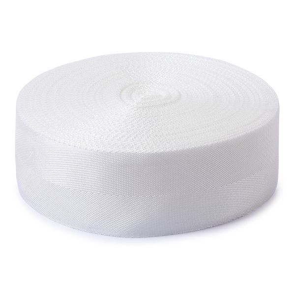 Стропа (ременная лента) 60 мм / 25 метров, толщ. 1.19 мм, [28 г/пог.м], 100% п/п, белый, Gamma С2693Г17